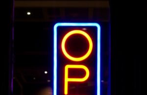 Investing in Nicaragua OPEN For Business Vertical Neon Sign