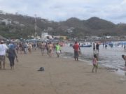 Easter Week in Nicaragua Crowded Beach