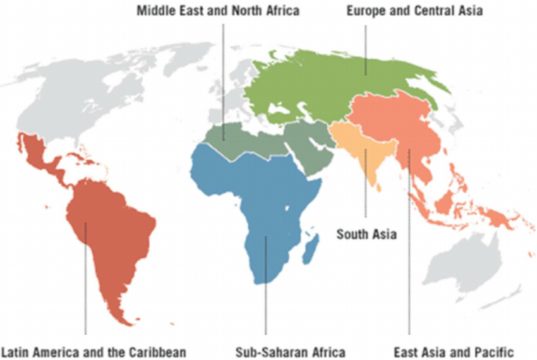 World Bank Map Showing Regions