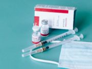 Covid-19 Vaccination Needles Mask Vials Box