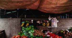 Canasta Básica in Nicaragua Fruits and Vegetables Market Stall