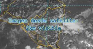 Hot and Sunny Satellite Weather Map of Nicaragua