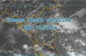 Hot and Sunny Satellite Weather Map of Nicaragua