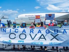 AstraZeneca Vaccine for Nicaragua Airplane Delivery Vaccines
