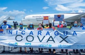 AstraZeneca Vaccine for Nicaragua Airplane Delivery Vaccines