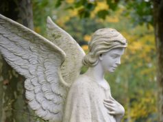Day of the Dead White Angel Statue