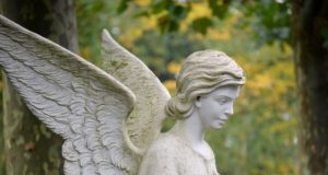 Day of the Dead White Angel Statue