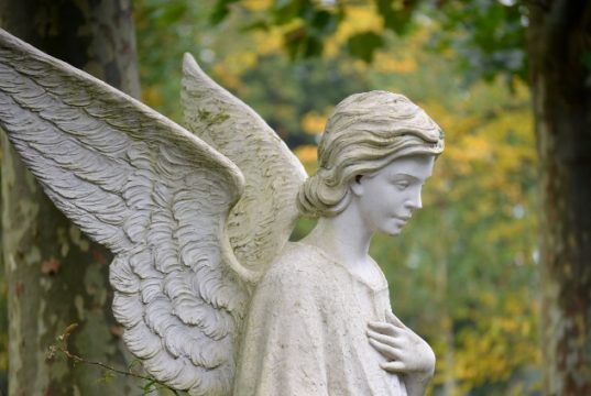 Day of the Dead White Angel Statue