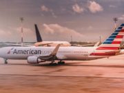 American Airlines Airplane Taxiing