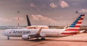 American Airlines Airplane Taxiing