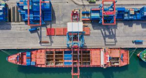 Record Export Income Drone Shot Container Loading