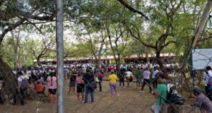 Back to School in Nicaragua Bus Schoolyard