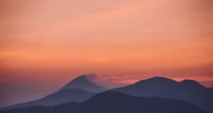 Nicaragua’s Independence from Spain Mountain Scene at Dawn